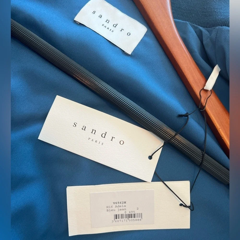 Sandro Blue Oversized Quilted Puffy Vest - Picture 13 of 16